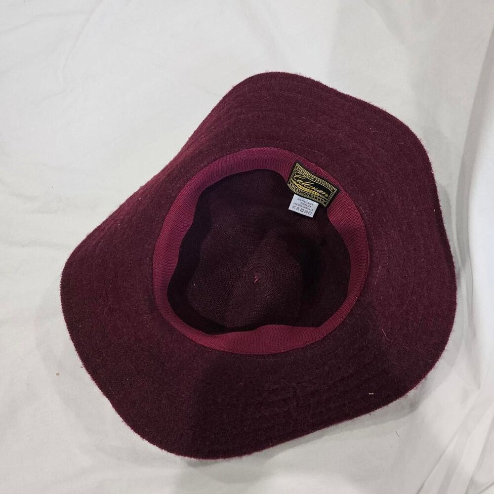 Callahan Burgundy Gothic 80s 90s wool blend hat - Picture 2 of 4